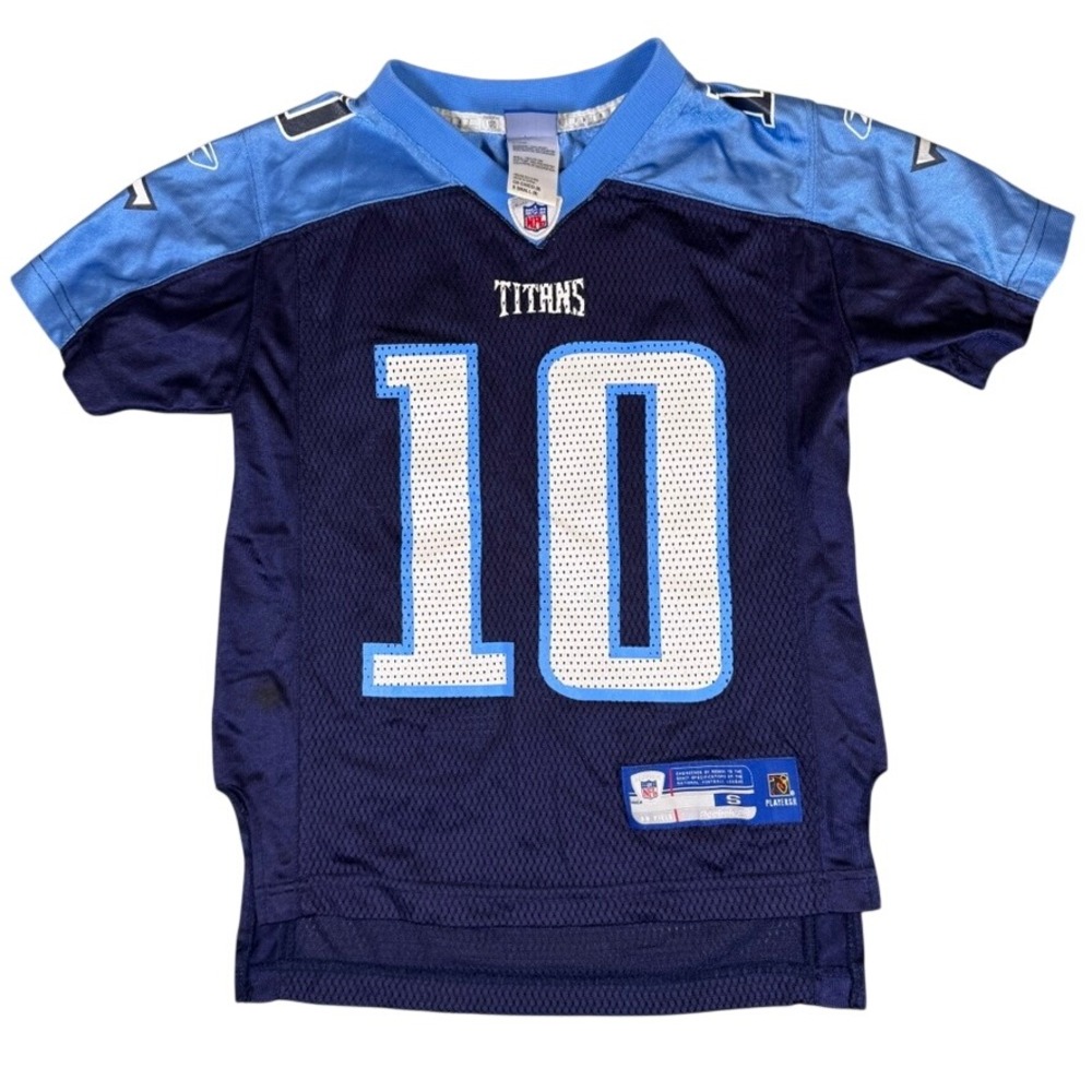 Reebok Tennessee Titans NFL Youth Jersey Navy Blue Size Small 8 Vince Young 10